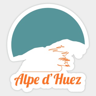 Alpe d'Huez Circular Artwork Sticker